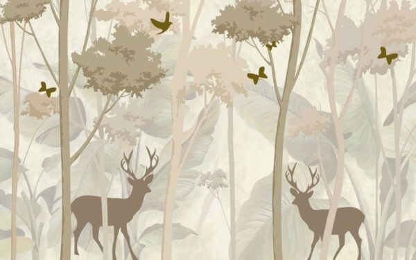 Peinture murale Illustration de la forêt