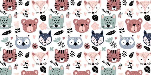 Peinture murale Animaux adorables