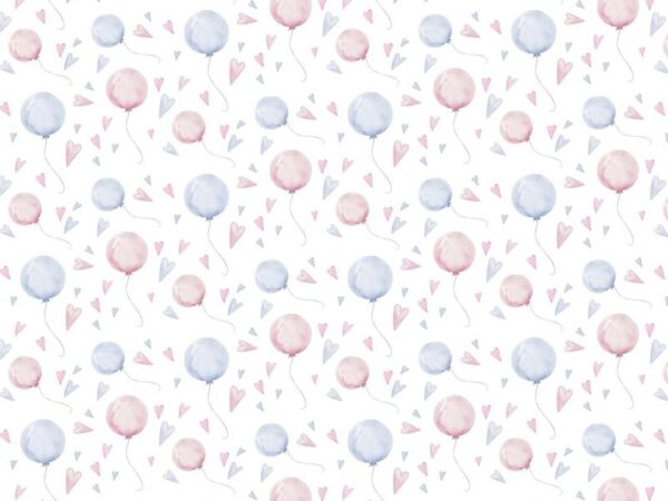 Peinture murale Ballons et Coeurs