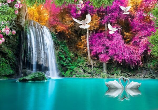 Peinture murale Cascade
