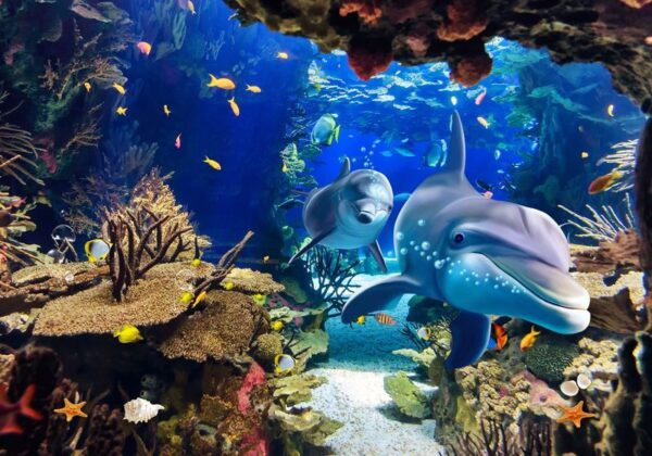 Poster XXL Monde des dauphins