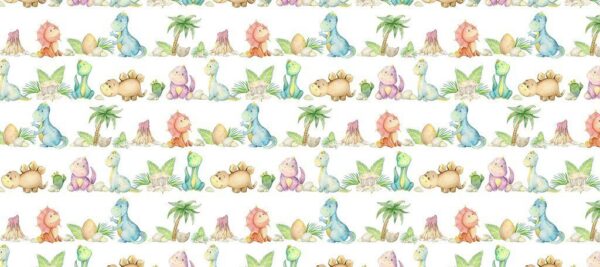 Peinture murale Dinosaures heureux
