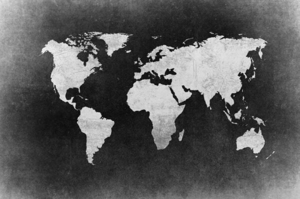 Peinture murale Carte du monde