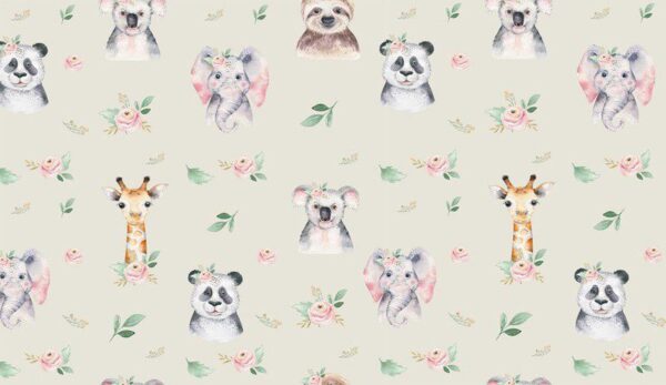 Peinture murale Animaux heureux