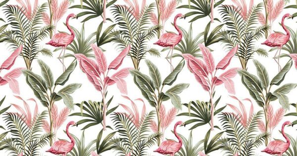 Peinture murale Flamants roses