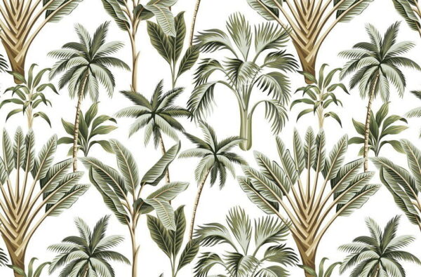Peinture murale Palmiers tropicaux