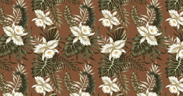 Sticker mural Fleurs Exotiques
