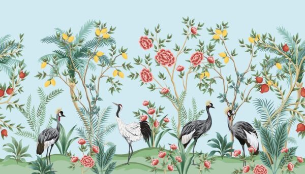 Peinture murale Jardin Vintage