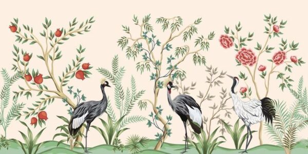 Peinture murale Jardin Illustration