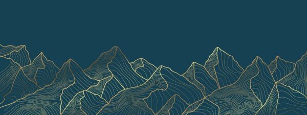 Poster XXL Montagnes dorées