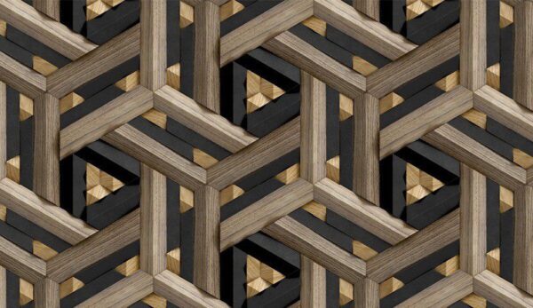 Peinture murale Noir et marron 3D