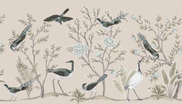 Peinture murale Jardin Vintage