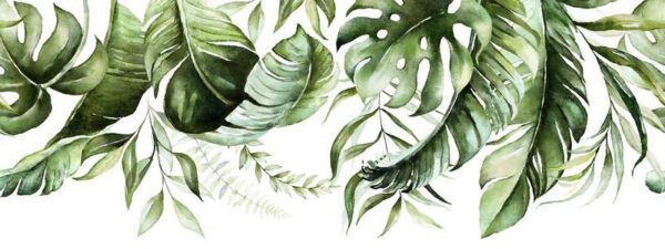 Peinture murale Feuilles botaniques