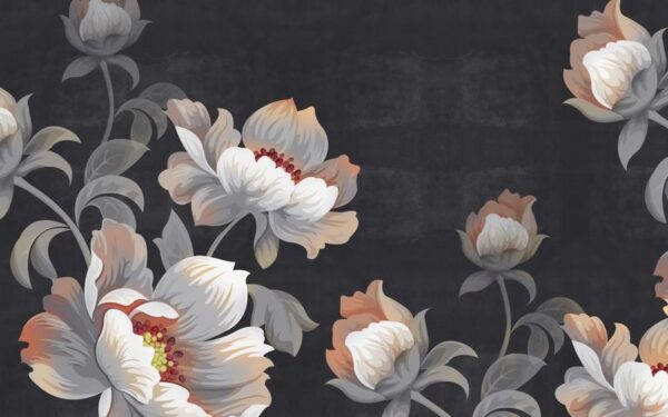 Sticker mural Fleurs blanches