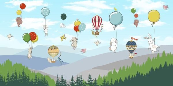 Peinture murale Ballons pour enfants