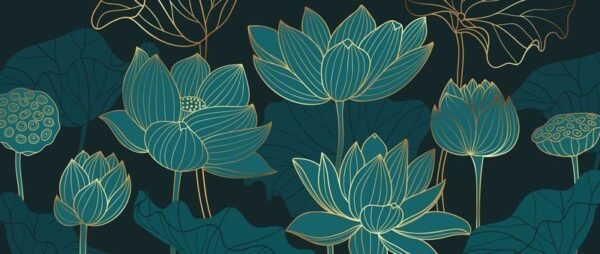 Peinture murale Fleur de lotus