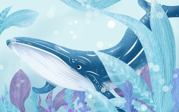 Peinture murale Baleine