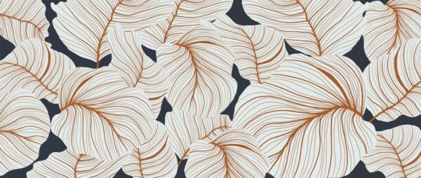 Peinture murale Feuilles tropicales