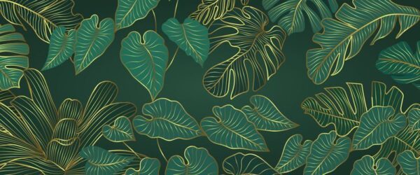 Sticker mural Feuilles vertes