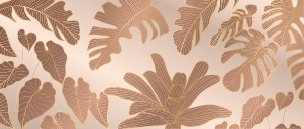 Peinture murale Feuilles botaniques