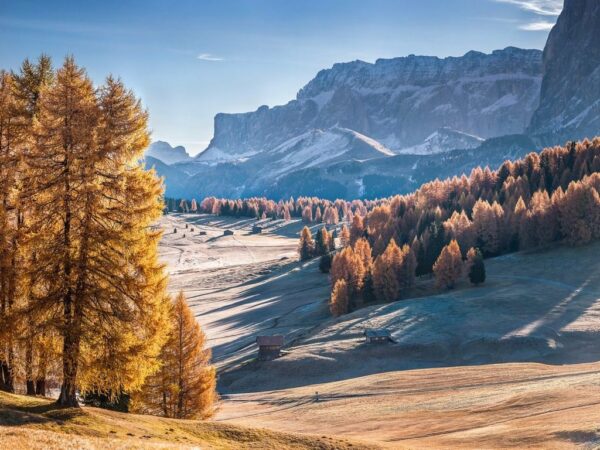 Peinture murale Alpes d'automne
