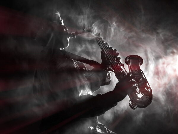 Poster XXL Saxophone noir