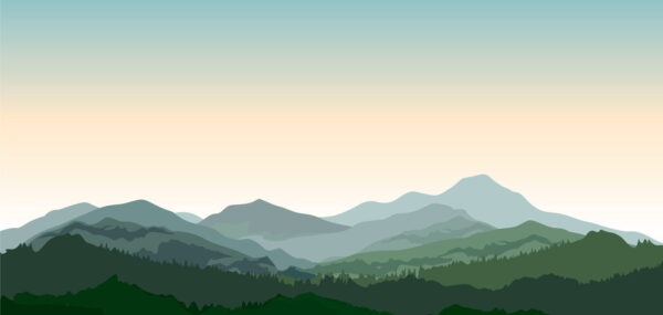 Peinture murale Montagnes vectorielles