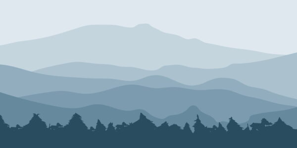 Poster XXL Montagnes bleues