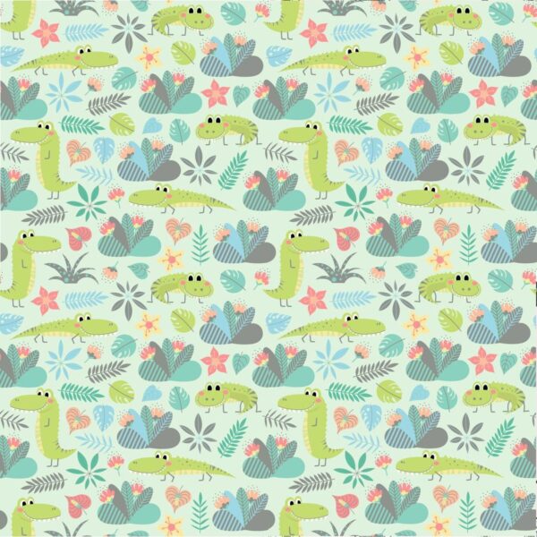 Peinture murale Crocodiles mignons