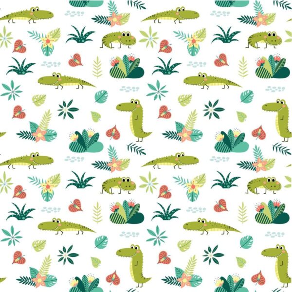 Peinture murale Crocodile joyeux