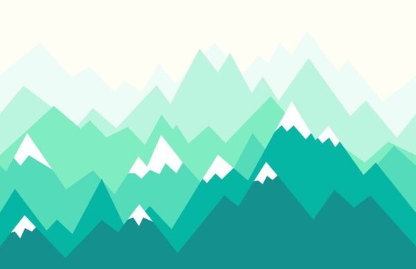 Peinture murale Montagnes Vertes