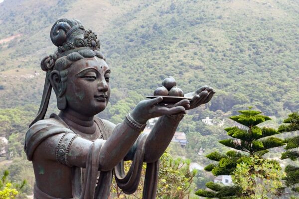 Peinture murale Statue bouddhiste