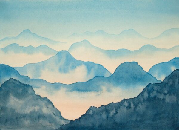 Peinture murale Brouillard de montagne