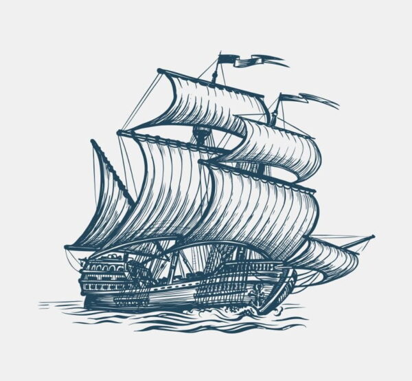 Poster XXL Bateau bleu