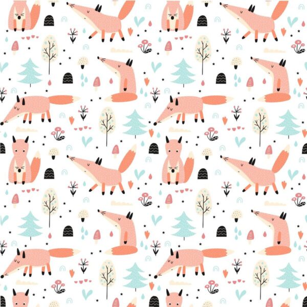 Peinture murale Adorables renards
