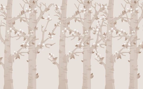 Peinture murale Arbre avec des fleurs