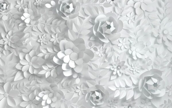 Peinture murale Fleurs en papier