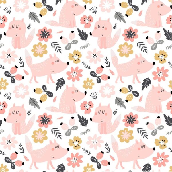 Poster XXL Renards roses