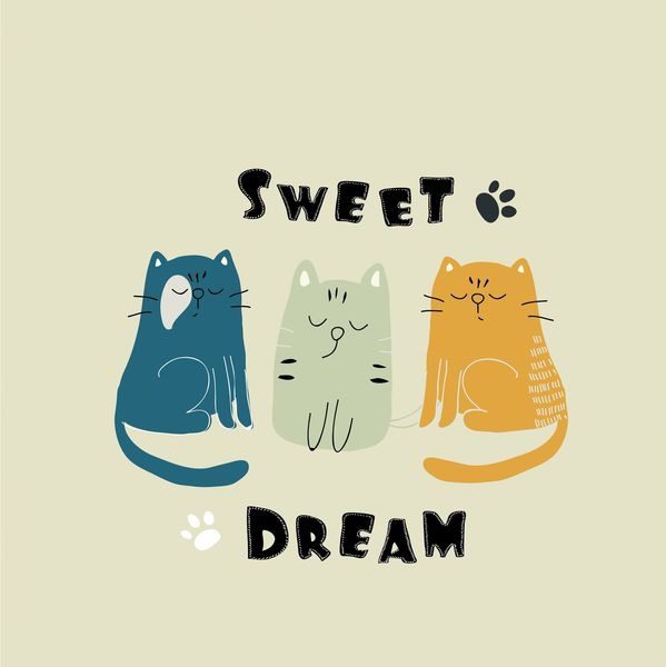 Peinture murale Chats