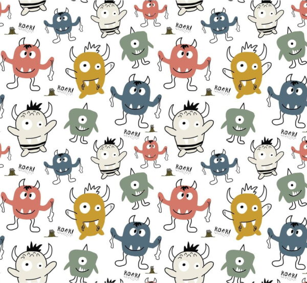 Peinture murale Monstres mignons