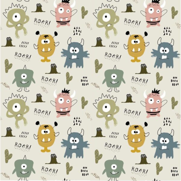 Peinture murale Monstres mignons