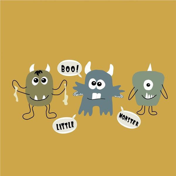 Peinture murale Monstres mignons