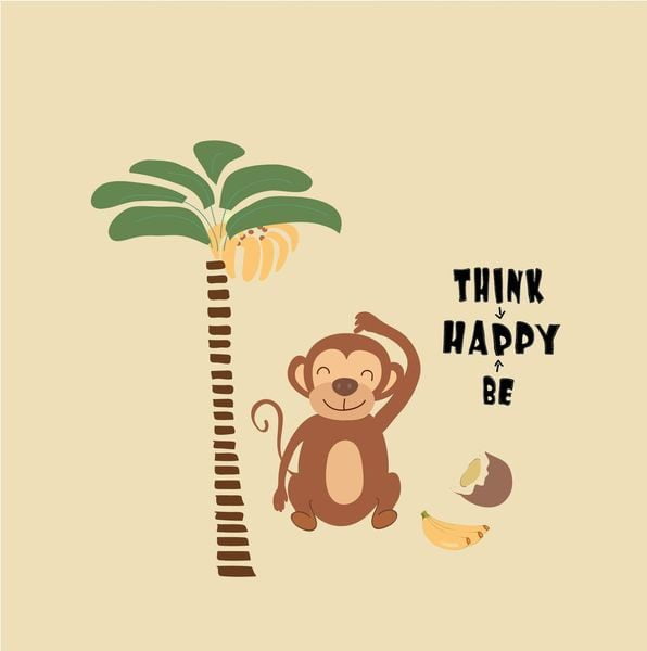 Peinture murale Ensemble de singes