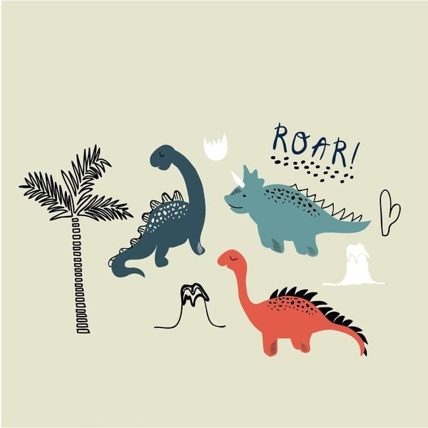 Papier peint Dinosaures mignons
