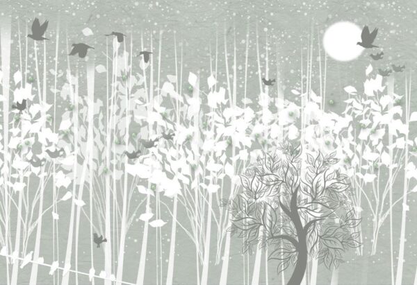 Peinture murale Arbres d'hiver
