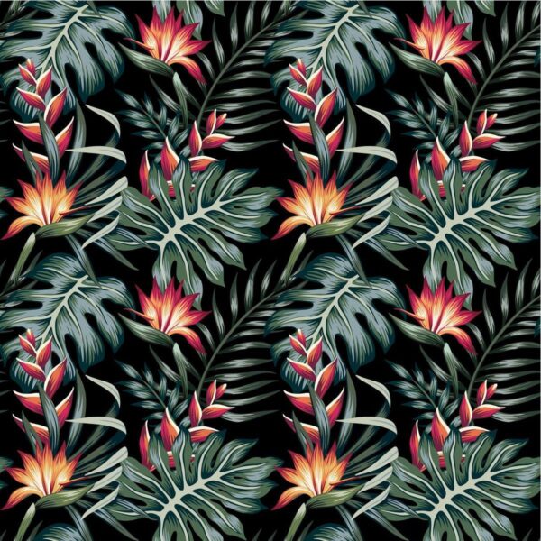 Peinture murale Fleurs exotiques