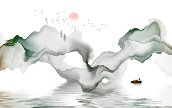 Peinture murale Encre verte