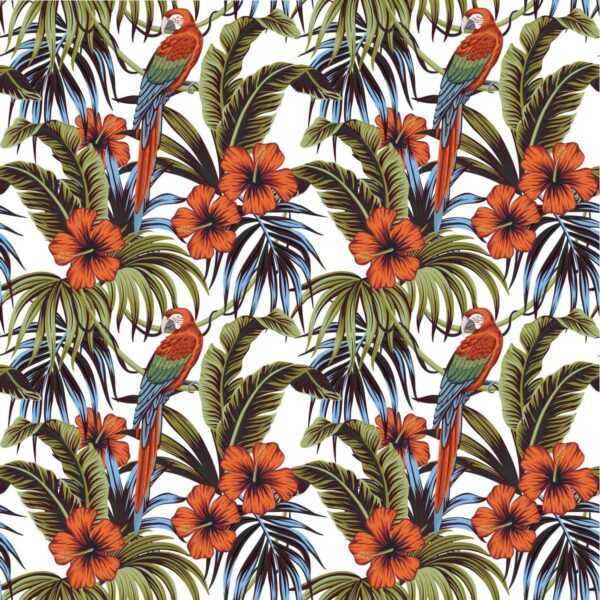 Peinture murale Perroquet Tropical