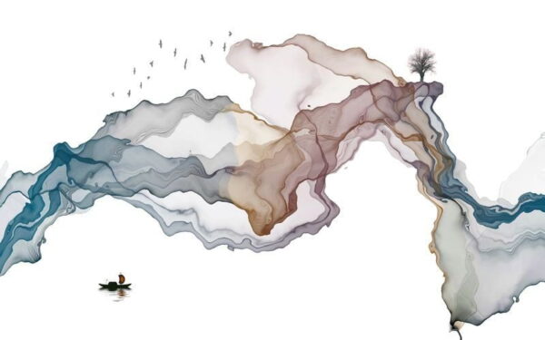 Peinture murale Trace d'encre