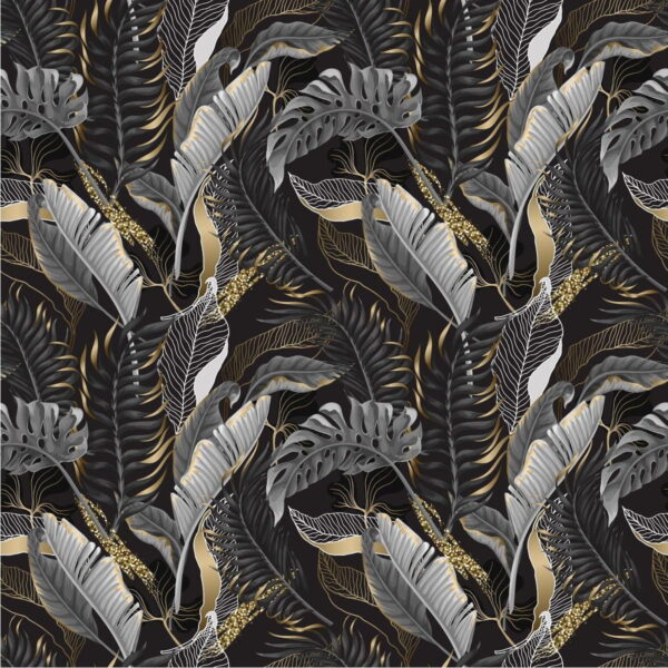 Sticker mural Feuilles noires